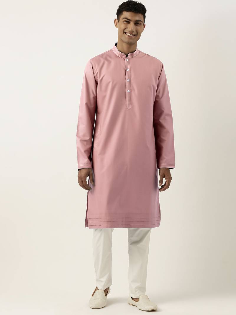 Rose pink cotton kurta pajama