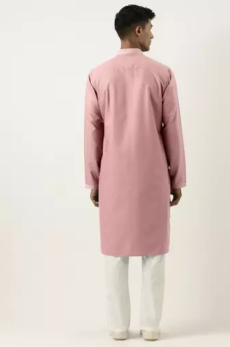 Rose pink cotton kurta pajama