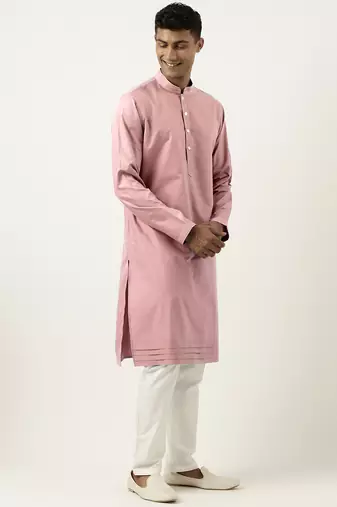 Rose pink cotton kurta pajama