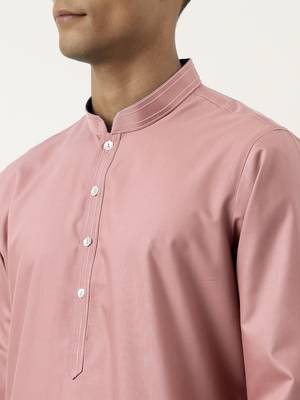 Rose pink cotton kurta pajama 5