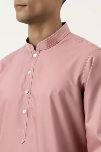 Rose pink cotton kurta pajama