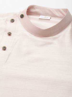 Light pink drape kurta pajama 1