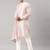 Light pink drape kurta pajama