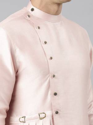 Light pink drape kurta pajama 5