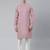 Pink design asymmetrical kurta pajama