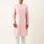 Pink embroidery angrakha kurta pajama