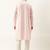Pink cotton front open embroidered kurta pajama