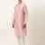 Pink silk mirror embroidered kurta pajama