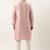 Pink silk mirror embroidered kurta pajama