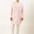 Light pink pintux cotton side open kurta pajama