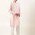 Light pink pintux cotton side open kurta pajama