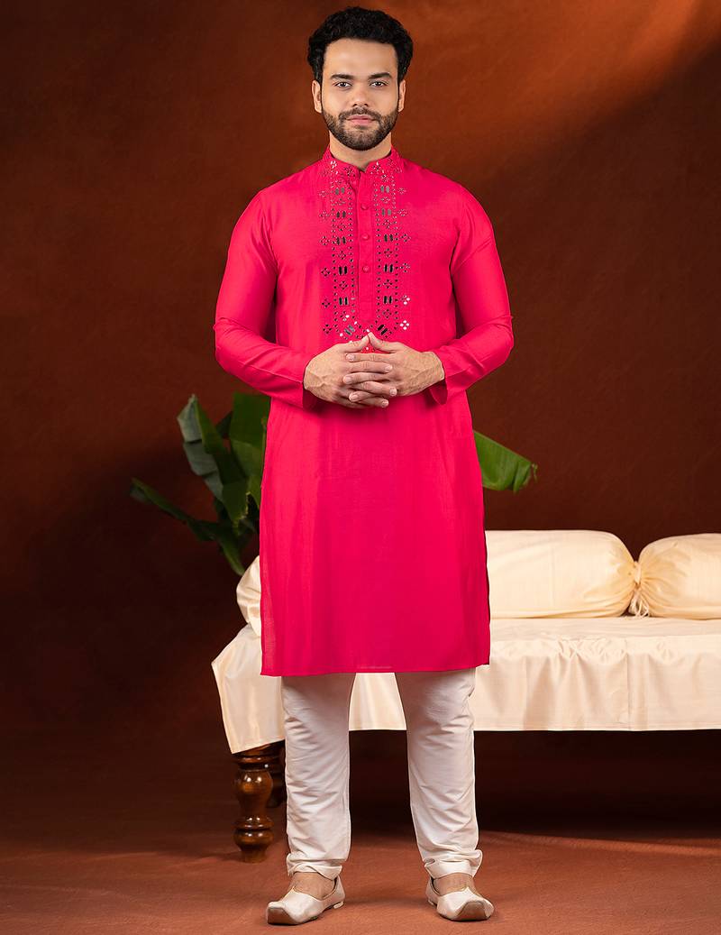 Mirror embroidery kurta pajama