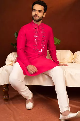 Mirror embroidery kurta pajama