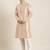 Gold silk embroidered kurta pajama