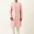 Peach embroidery angrakha kurta pajama