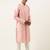 Peach embroidery angrakha kurta pajama