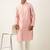 Peach embroidery angrakha kurta pajama