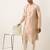 Peach embroidery angrakha kurta pajama