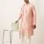 Peach silk embroidery angrakha kurta pajama
