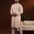 Peach chikankari kurta pajama