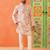 Peach printed kurta pajama