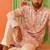 Peach printed kurta pajama