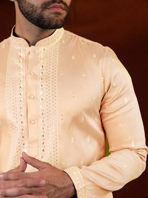 Yellow embroidery kurta pajama 2