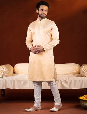 Yellow embroidery kurta pajama 3