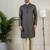 Navy jacquard embroidered kurta pajama
