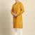 Mustard twill weave cotton kurta  set
