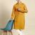 Mustard twill weave cotton kurta  set