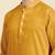 Mustard twill weave cotton kurta  set