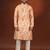 Gold zigzag multicolor ceremonial kurta pajama