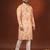 Gold zigzag multicolor ceremonial kurta pajama