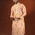 Gold zigzag multicolor ceremonial kurta pajama