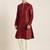 Maroon embroidered kurta pajama