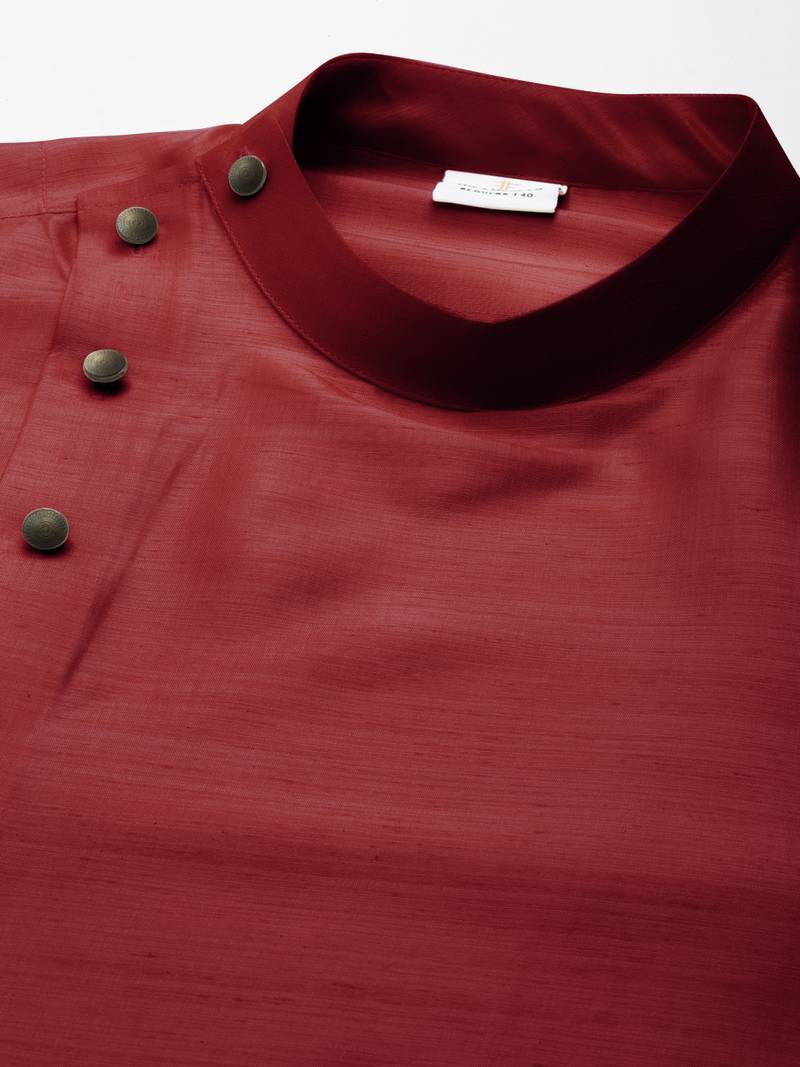 Maroon drape kurta pajama