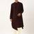 Maroon side open layered kurta pajama