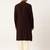 Maroon side open layered kurta pajama