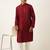 Maroon embroidery angrakha kurta pajama