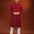 Maroon chikankari kurta pajama