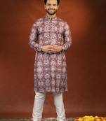 Maroon tie dye kurta pajama
