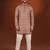 Printed maroon cotton kurta pajama set