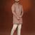 Printed maroon cotton kurta pajama set