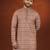Printed maroon cotton kurta pajama set