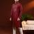 Maroon embroidery kurta pajama