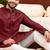 Maroon embroidery kurta pajama