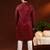 Maroon embroidery kurta pajama