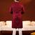 Maroon sequin embroidered kurta pajama
