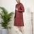 Maroon layered kurta pajama